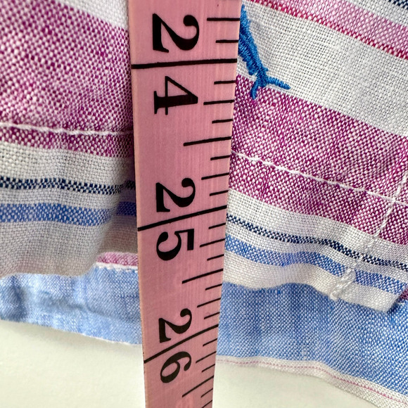 Tommy Bahama Tulum Stripe Linen Hoodie Size Small - Picture 12 of 13